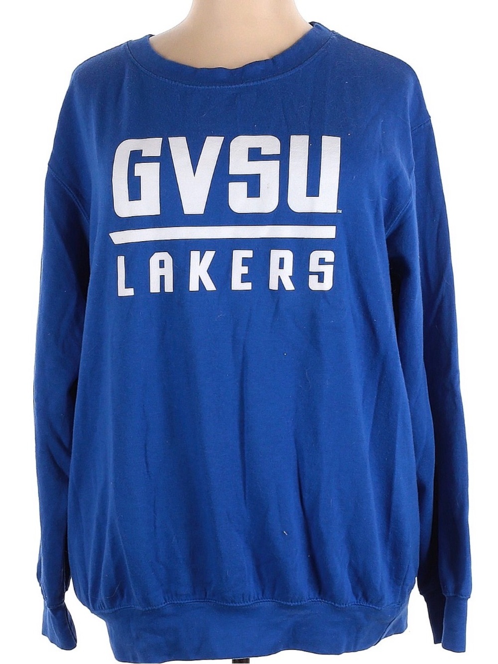 MV Sport Royal Blue GVSU Lakers Crewneck Sweatshirt with White Logo